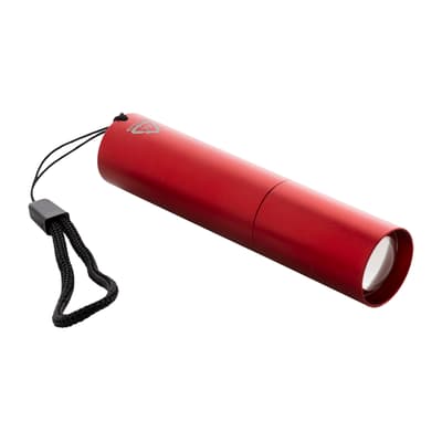 Recycled aluminium rechargeable torch