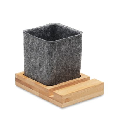 Bamboo Rpet Felt Pen Pot Phone Stand