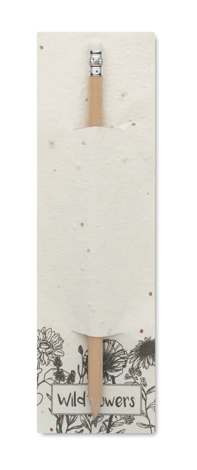 Natural Pencil In Seeded Pouch