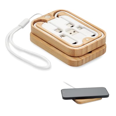 15w Wireless Charger In Bamboo