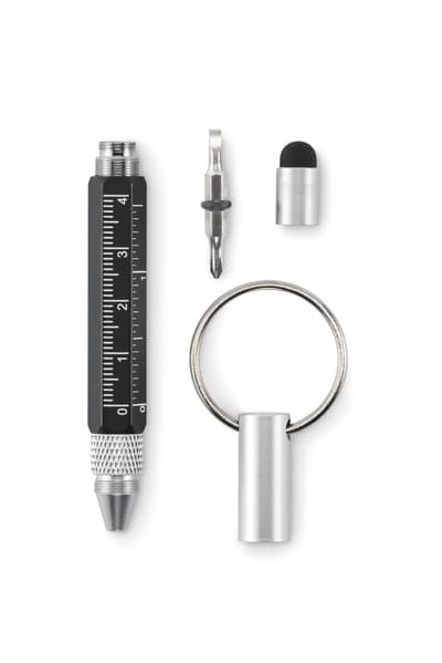 Recycled Key Ring With Twist Action Pen