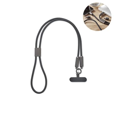 RPET 60w Phone Holder Lanyard Cable