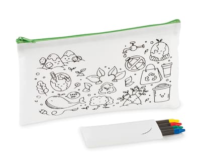 Pencil Case With 4 Crayons