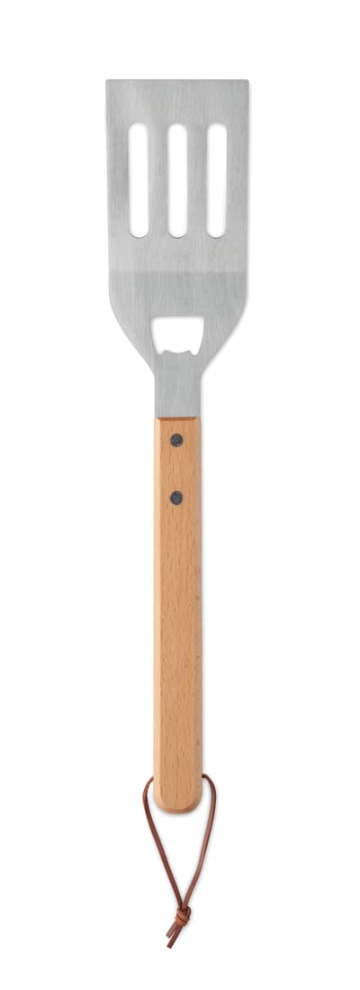 Stainless Steel Bbq Spatula In Beechwood