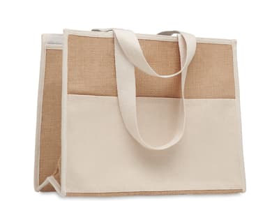 Jute And Canvas Cooler Bag