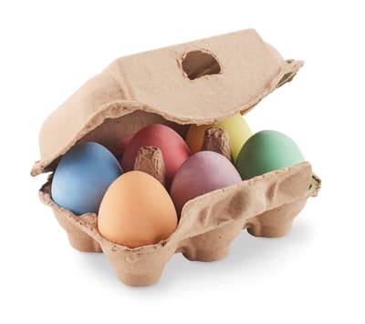 Recycled 6 Chalk Eggs In Box
