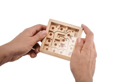 Pine Wooden Labyrinth Game