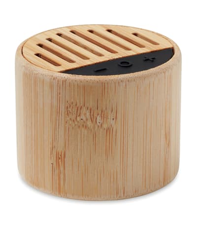 Round Bamboo Wireless Speaker