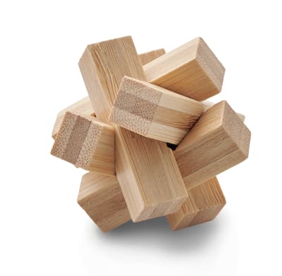 Recycled Bamboo Brain Teaser Star Shape