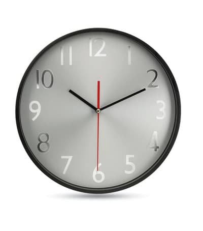 Wall Clock W Silver Background
