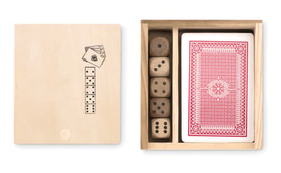 Cards And Dices In Box