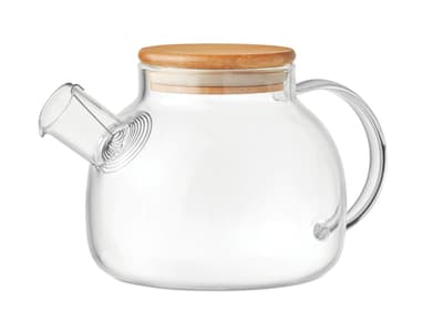 Bamboo Teapot Borosilicate Glass 850ml