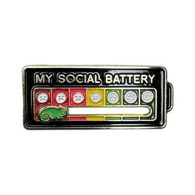 My Social Battery Sliding Badge