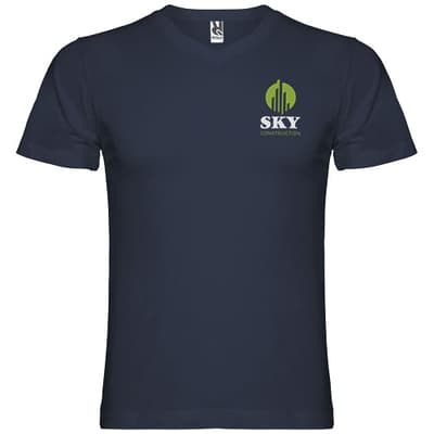 Custom Branded Samoyedo 155 g/m² short sleeve men's v-neck t-shirt