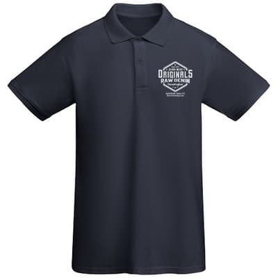 Custom Branded Prince 210 g/m² organic cotton short sleeve men's polo
