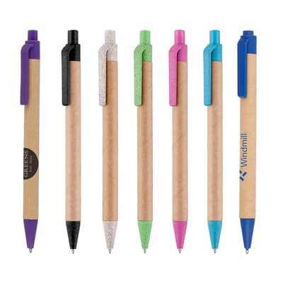 Ayr Card Ball Pen With Wheat Trim