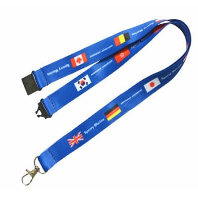 Dye Sublimated Lanyard With Safety Break And Bulldog Clip - 15mm