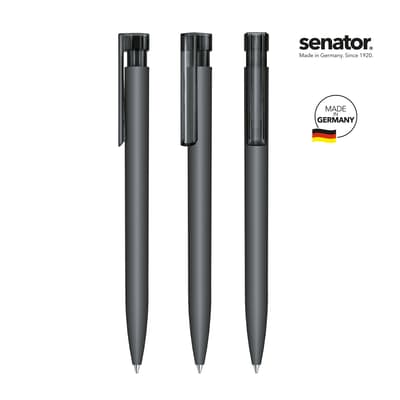 Promotional Senator Liberty Soft Touch with metal clip push ball pen