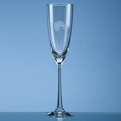 Custom Printed Dartington Crystal Rachael Champagne Flute