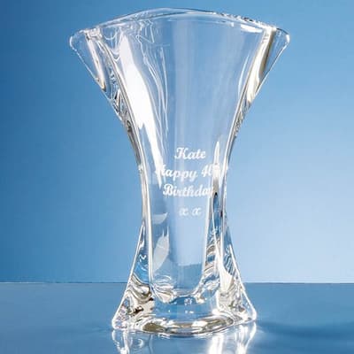 Promotional 24.5cm Crystalite Flared Orbit Vase