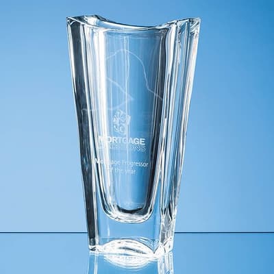 Promotional 25.5cm Crystalite Okinawa Tapered Vase