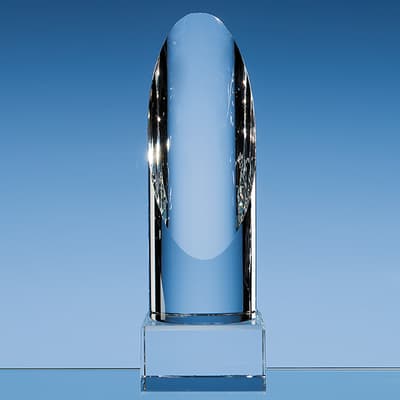Promotional 19.5cm Optical Crystal Cylinder Award