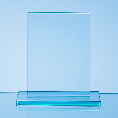 Custom Printed 12cm x 9cm x 10mm Jade Glass Rectangle Award