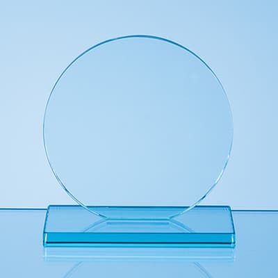 Custom Printed 10cm x 10mm Jade Glass Circle Award