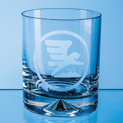 Custom Printed 260ml Dimple Base O/F Whisky Tumbler