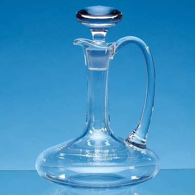 Custom Printed 1ltr Handmade Handled Wine Carafe