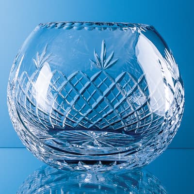 Branded 20cm Lead Crystal Panelled Round Bowl