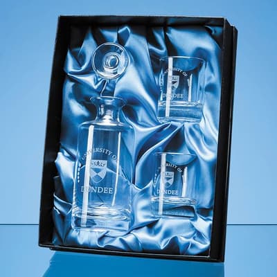 Custom Printed Mini Decanter Set Satin Lined Presentation Box Box Only