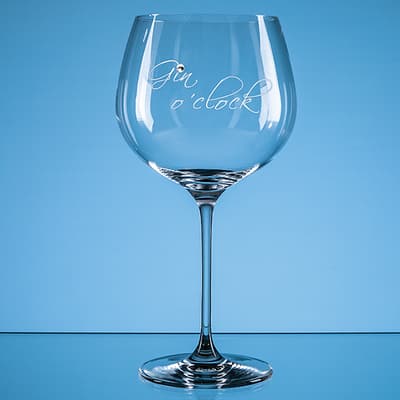 Promotional 610ml Gin oclock Diamante Gin Glass