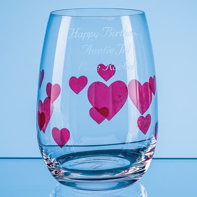 Custom Printed 335ml LAmour Red Heart Whisky Tumbler
