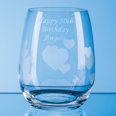 Custom Printed 335ml LAmour Frosted Heart Whisky Tumbler