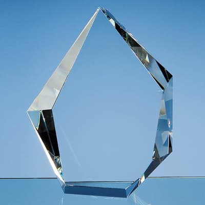 Promotional 20cm Optical Crystal Facet Iceberg Award