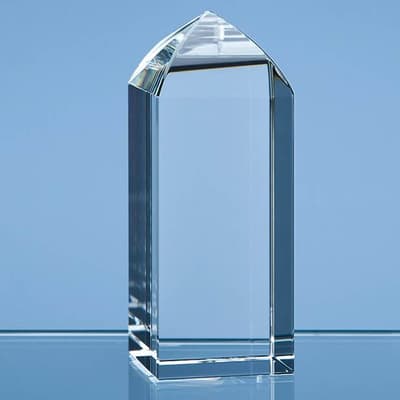 Promotional 10cm Optical Crystal Mini Tower Rectangle