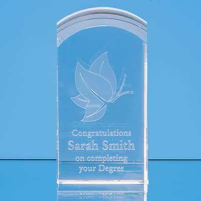 Promotional 12cm x 6cm x 6cm Optical Crystal Dome Tower
