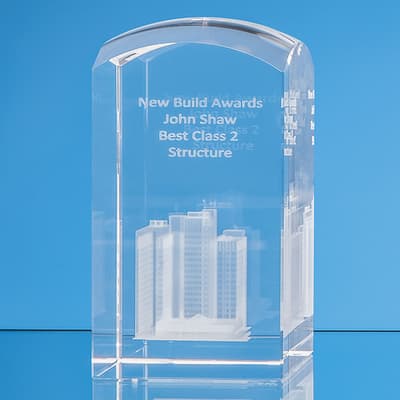 Promotional 17.5cm x 7.5cm x 7.5cm Optical Crystal Dome Tower