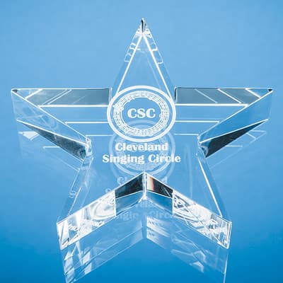 Promotional 10.5cm Optical Crystal Star Paperweight
