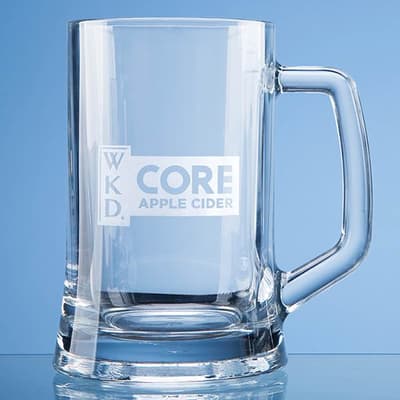Custom Printed 0.67ltr Large Plain Straight Sided Tankard