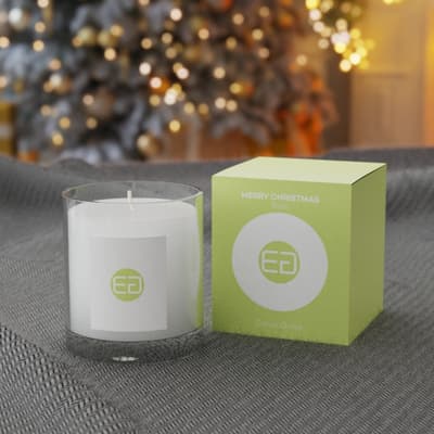 Promotional 9.2cm Promotional Citrus Grove Scented Candle in a Printed Gift Box