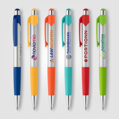 Branded Smoothy Recycled Plastic Colour Grip Pen