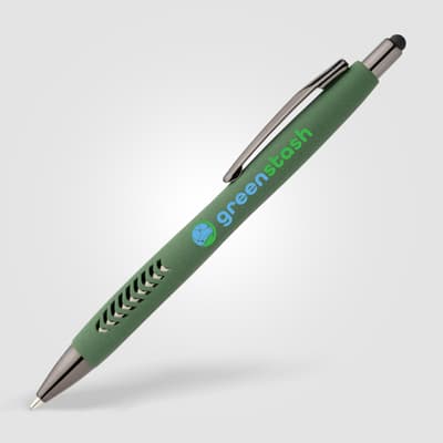 Branded Avalon Recycled Plastic Stone Finish Stylus Pen