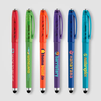 Promotional Prism Recycled Plastic Fidget Ball Stylus Gel Pen