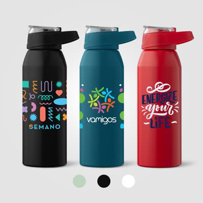 Custom Printed Lyse Recycled Stainless Steel Sport Bottle - 710 ml