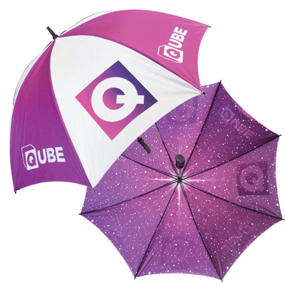 Branded Fibrestorm Double Canopy Golf Umbrella