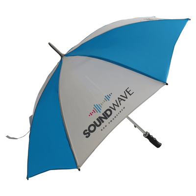 Branded Eclipse Medium Silver Golf Umbrella