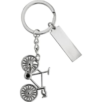 The Sullivan - Bike nickel plated keyring
