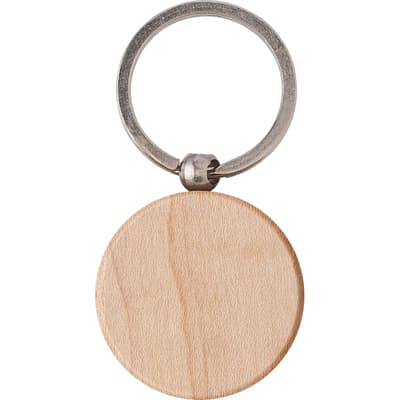 The May - Round wooden keyring